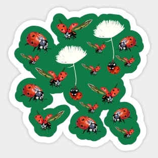 Ladybugs Flight Sticker